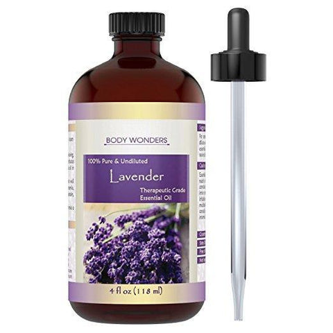 Image of Body Wonders Lavender Oil | Therapeutic Grade Essential Oil | 4 Fl. Oz (118 ml)