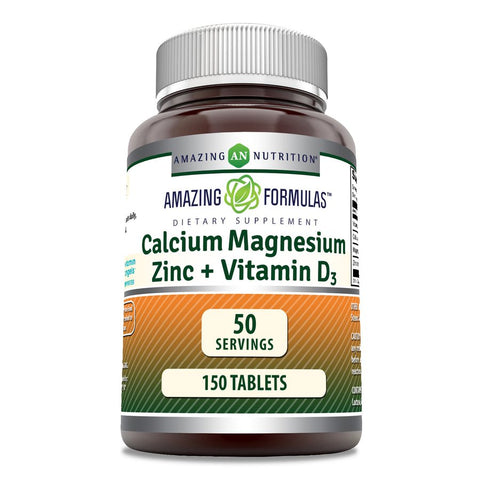 Image of Amazing Formulas Calcium Magnesium Zinc + Vitamin D3 | 150 Tablets