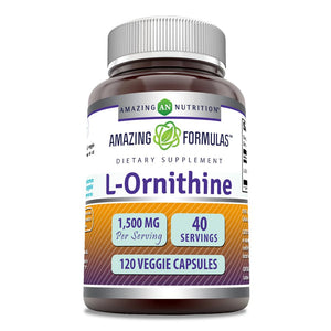 Amazing Formulas L-Ornithine | 1500 Mg Per Serving | 120 Veggie Capsules