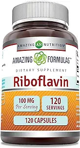 Amazing Formulas Riboflavin | 100 Mg | 120 Capsules