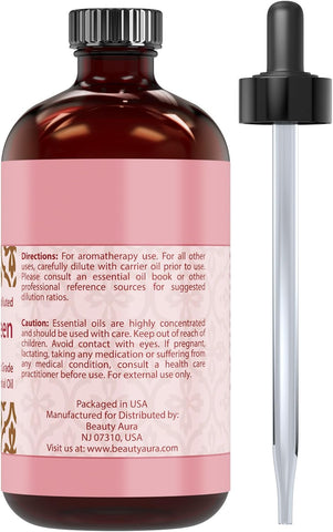 Image of Beauty Aura Wintergreen Oil | Therapeutic Grade Essential Oil | 4 Fl. Oz (118 ml)