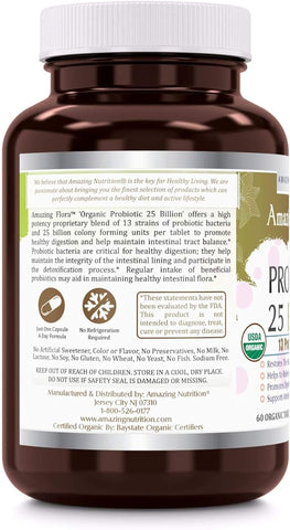 Image of Amazing Flora Probiotic 25 Billion | 13 Strains | 60 Tablets