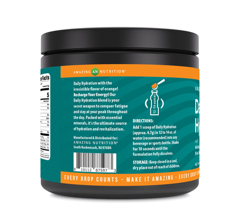 Image of Amazing Nutrition Daily Hydration | Orange Flavor | 30 Servings