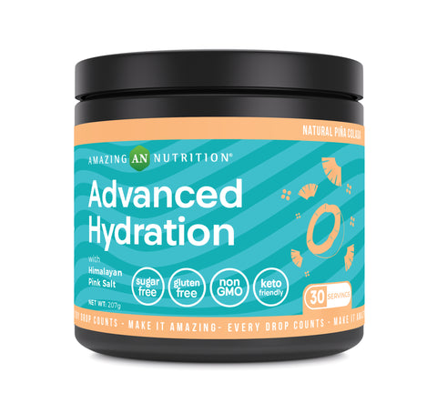 Image of Amazing Nutrition Advanced Hydration Powder | Natural Pina Colada Flavor | 30 Servings | 207 Grams