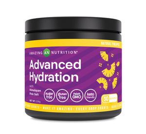Amazing Nutrition Advanced Hydration Powder | Natural Pineapple Flavor | 30 Servings | 209 Grams