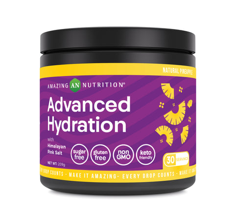 Image of Amazing Nutrition Advanced Hydration Powder | Natural Pineapple Flavor | 30 Servings | 209 Grams