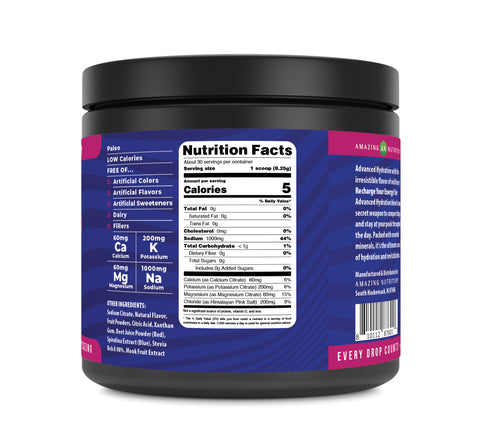 Image of Amazing Nutrition Advanced Hydration | Wild Berry Flavor | 30 Servings