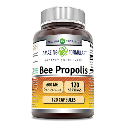Image of Amazing Formulas Bee Propolis | 600 Mg | 120 Capsules
