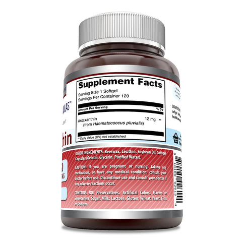Image of Amazing Formulas Astaxanthin | 12 Mg | 120 Softgels