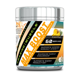 Amazing Muscle Max Boost | Advanced Pre-Workout | 60 Servings | Pineapple