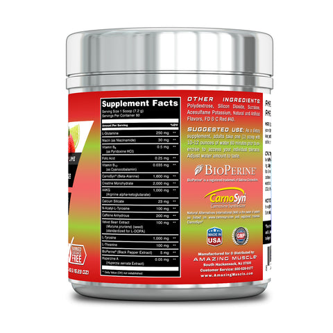 Image of Amazing Muscle Max Boost Pre-Workout Formula | Strawberry Lime Flavor | 60 Servings | 7.2 Grams per Serving