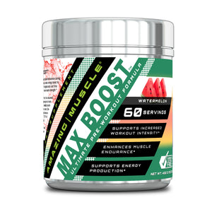 Amazing Muscle Max Boost - Advanced Pre-Workout | 60 Servings | Watermelon