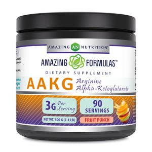 Amazing Formula Arginine Alpha-Ketoglutarate (AAKG) |  3000 Mg Per Serving |  1.1 LB | Fruit Punch Flavor