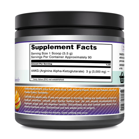 Image of Amazing Formula Arginine Alpha-Ketoglutarate (AAKG) | 3000 Mg Per Serving | 1.1 LB | Fruit Punch Flavor