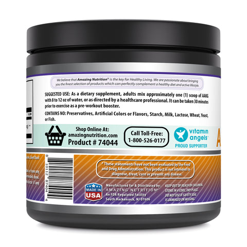 Image of Amazing Formula Arginine Alpha-Ketoglutarate (AAKG) | 3000 Mg Per Serving | 1.1 LB | Fruit Punch Flavor