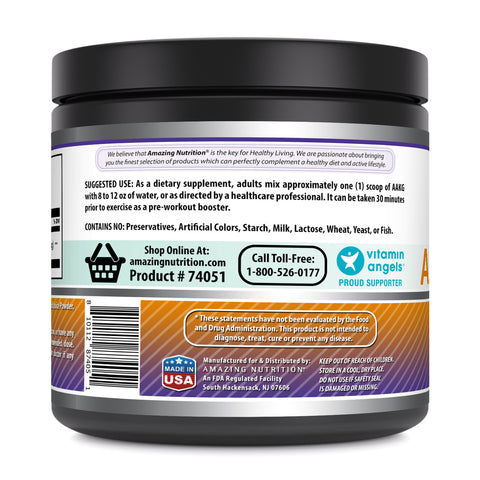 Image of Amazing Formula Arginine Alpha-Ketoglutarate (AAKG) | 3000 Mg Per Serving | 1.1 LB | Wild Berry Flavor