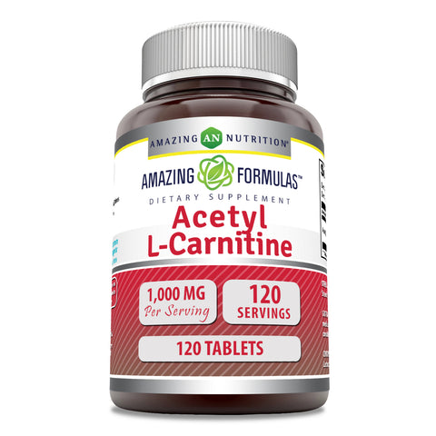Image of Amazing Formulas Acetyl L-Carnitine | 1000 Mg | 120 Tablets
