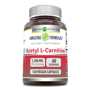 Amazing Formulas Acetyl L-Carnitine | 1200 Mg Per Serving | 120 Veggie Capsules
