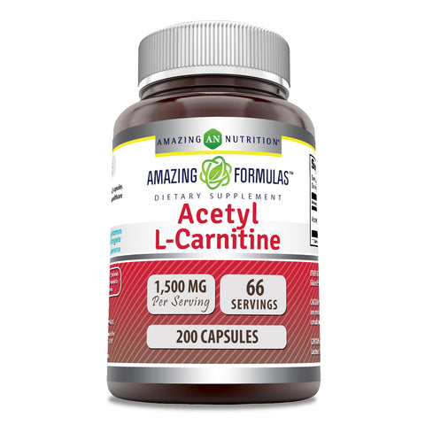 Image of Amazing Formulas Acetyl L-Carnitine | 1500 Mg Per Serving | 200 Capsules