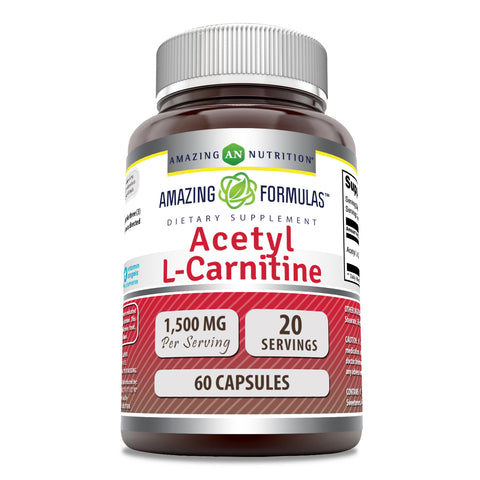 Image of Amazing Formulas Acetyl L-Carnitine | 1500 Mg Per Serving | 60 Capsules