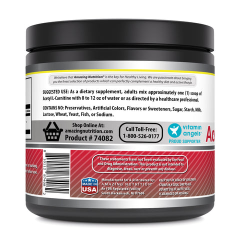 Image of Amazing Formulas Acetyl L-Carnitine | 100 Servings | 3.5 Oz Powder | Unflavored