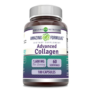 Amazing Formulas Advanced Collagen | 1600 Mg Per Serving | 180 Capsules