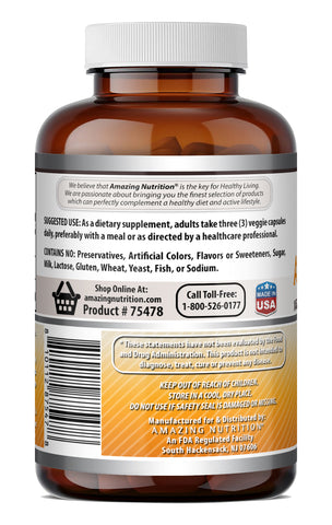 Image of Amazing Formulas Ashwagandha Root with Black Pepper Extract | 2100 Mg Per Serving | 120 Veggie Capsules