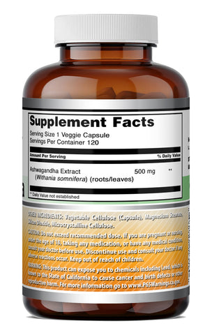 Image of Amazing Formulas Ashwagandha Extract 500 Mg | 120 Veggie Capsules