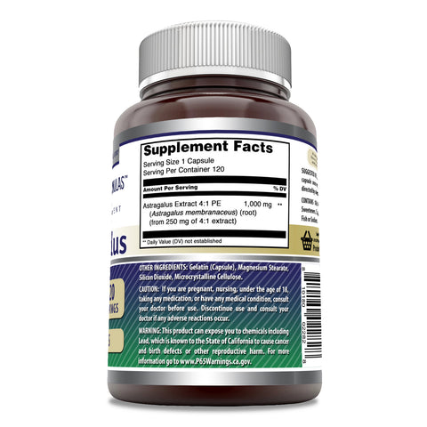 Image of Amazing Formulas Astragalus | 1000 Mg | 120 Capsules