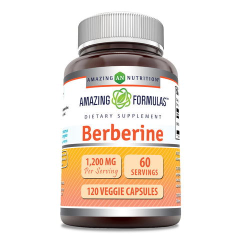 Image of Amazing Formulas Berberine | 1200 Mg Per Serving | 120 Veggie Capsules