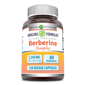 Amazing Formulas Berberine Complex | 1250 Mg Per Serving | 120 Veggie Capsules
