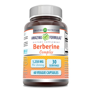 Amazing Formulas Berberine Complex | 1250 Mg Per Serving | 60 Veggie Capsules