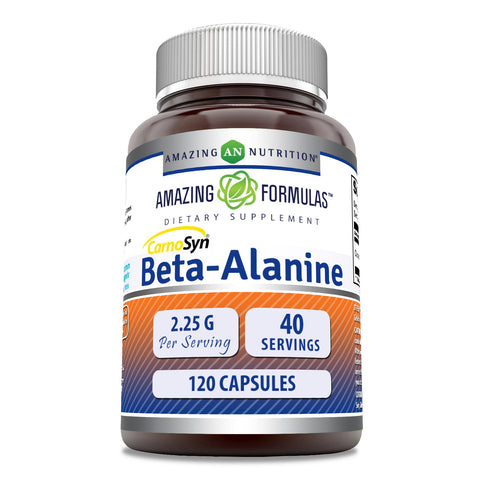 Image of Amazing Formulas Beta Alanine | 2.25 Grams Per Serving | 120 Capsules