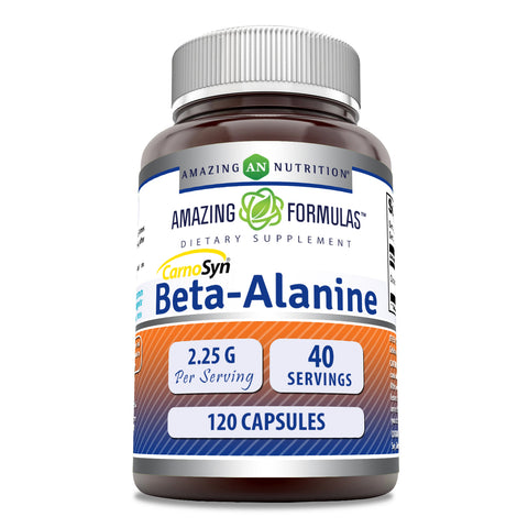 Image of Amazing Formulas Beta Alanine | 2.25 Grams Per Serving | 120 Capsules