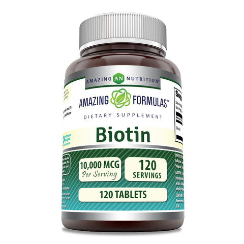 Image of Amazing Formulas Biotin | 10000 Mg | 120 Tablets