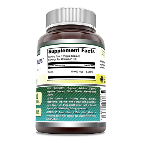 Image of Amazing Formulas Biotin | 15,000 Mcg | 100 Veggie Capsules