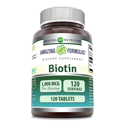 Image of Amazing Formulas Biotin | 5000 Mcg | 120 Tablets