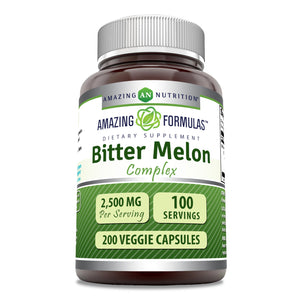 Amazing Formulas Bitter Melon Complex | 2500 Mg Per Serving | 200 Veggie Capsules