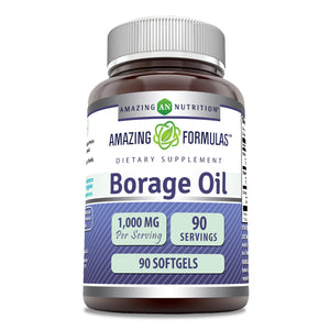 Amazing Formulas Borage Oil | 1000 Mg | 90 Softgels