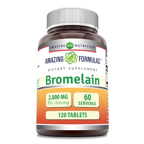 Image of Amazing Formulas Bromelain | 2000 MG Per Serving | 120 Tablets