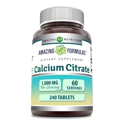 Image of Amazing Formulas Calcium Citrate | 1000 Mg Per Serving | 240 Tablets