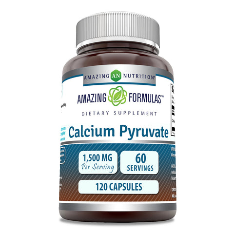 Image of Amazing Formulas Calcium Pyruvate | 1500 Mg Per Serving | 120 Capsules