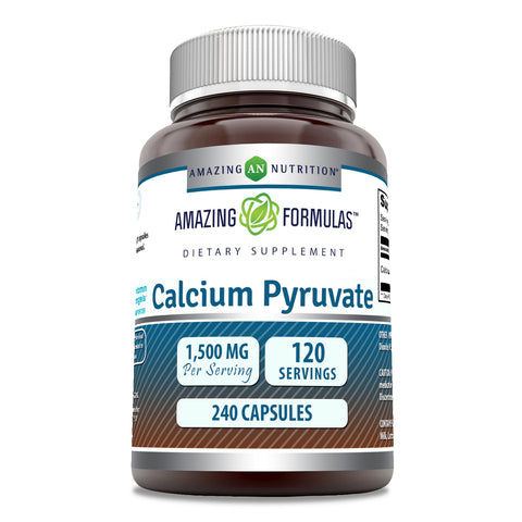 Image of Amazing Formulas Calcium Pyruvate | 1500 Mg Per Serving | 240 Capsules