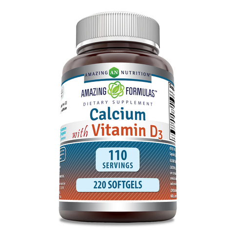 Image of Amazing Formulas Calcium With Vitamin D3 |  220 Softgels