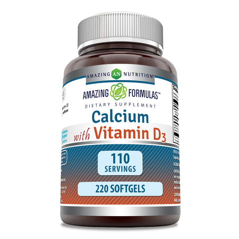Image of Amazing Formulas Calcium With Vitamin D3 | 220 Softgels