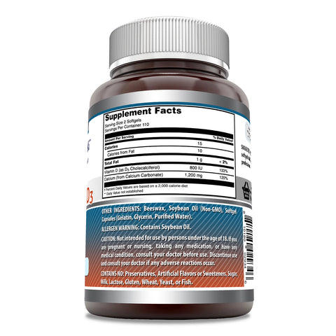 Image of Amazing Formulas Calcium With Vitamin D3 | 220 Softgels