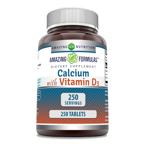 Image of Amazing Formulas Calcium with Vitamins D3 | 250 Tablets
