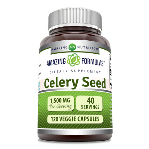 Image of Amazing Formulas Celery Seed | 1500 Mg Per Serving | 120 Veggie Capsules