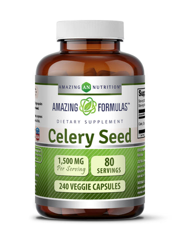 Image of Amazing Formulas Celery Seed Extract (Apium graveolens) 1500 Mg per Serving | 240 Veggie Capsules