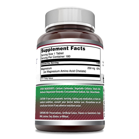 Image of Amazing Formulas Chelated Magnesium | 250 Mg | 180 Tablets